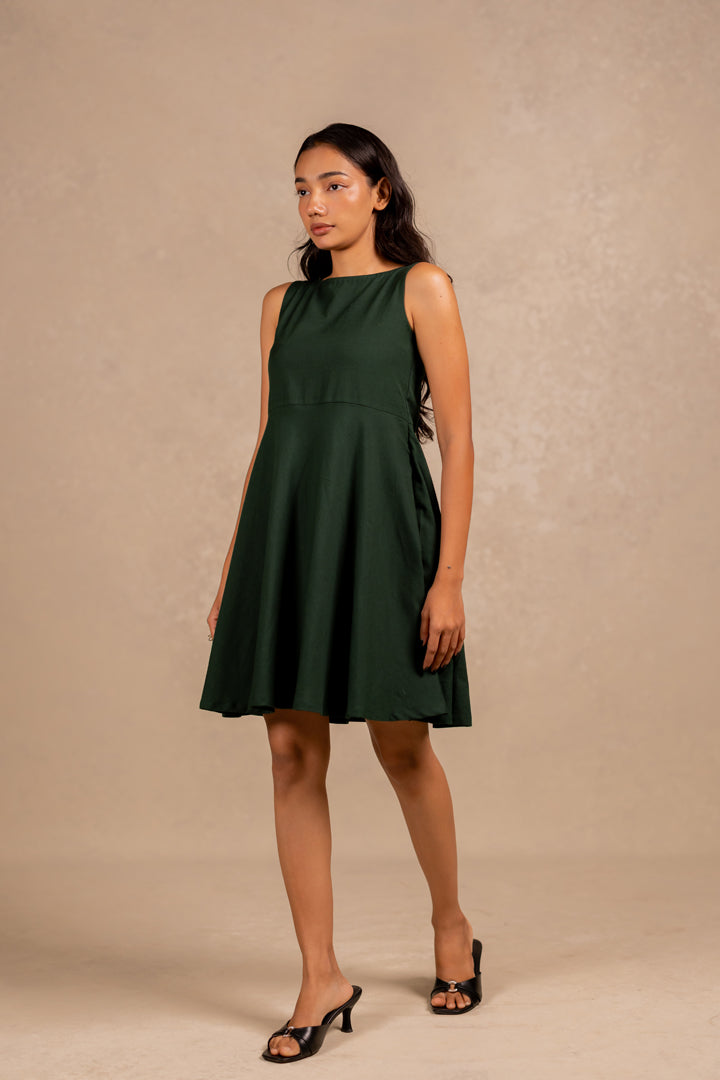 hailey dress - deep green