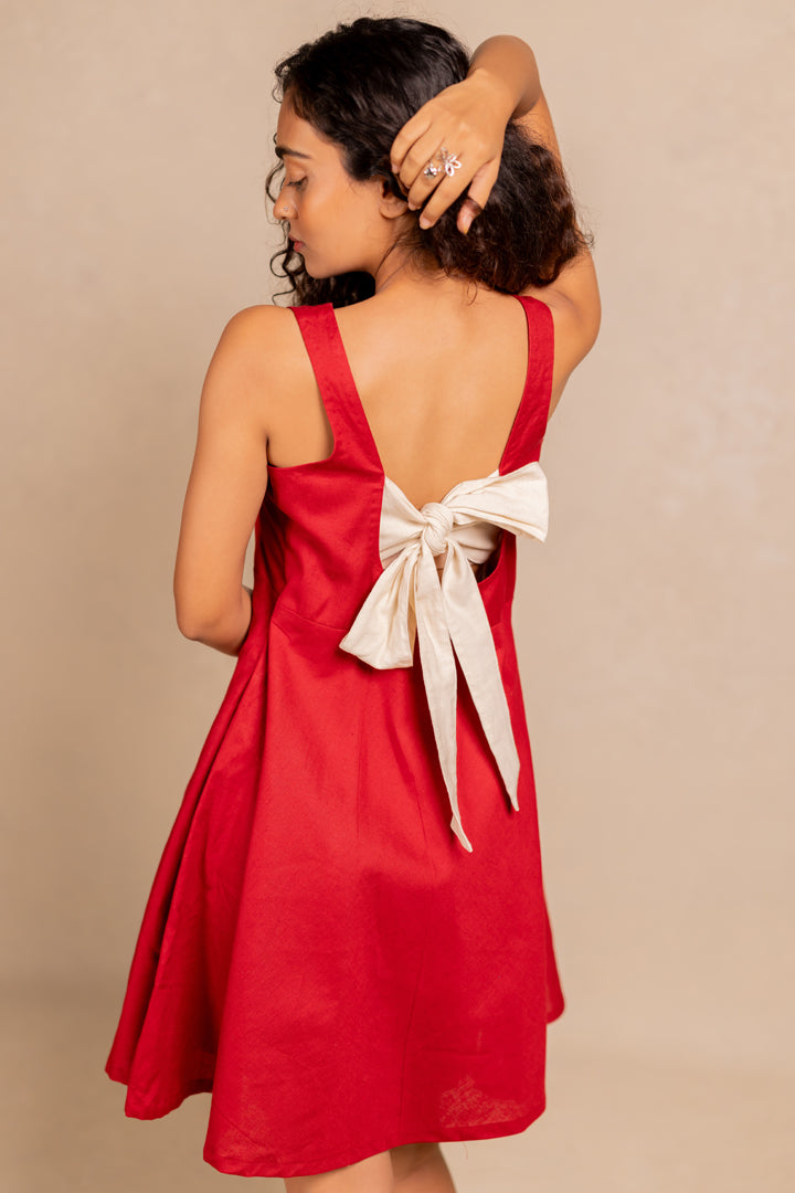 hailey dress - cherry red