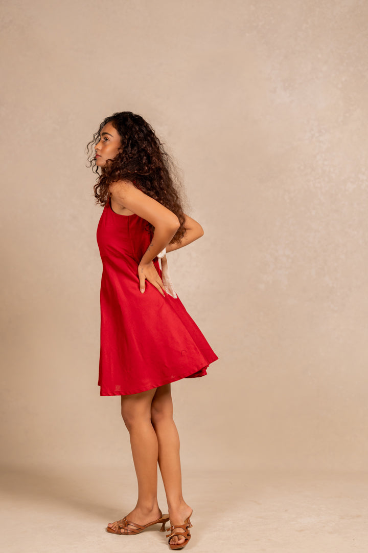 hailey dress - cherry red
