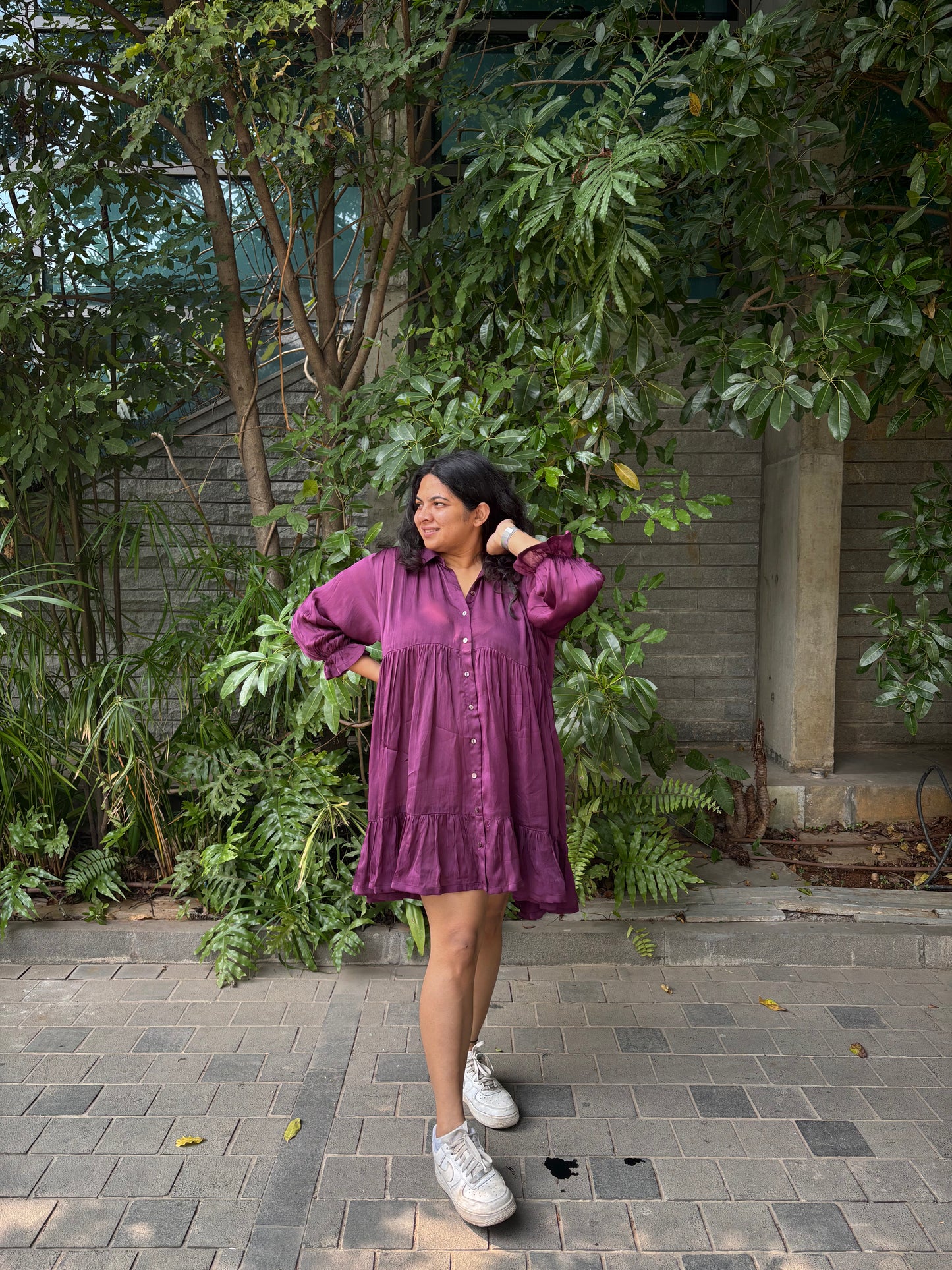 giselle gathered dressed up - glam purple