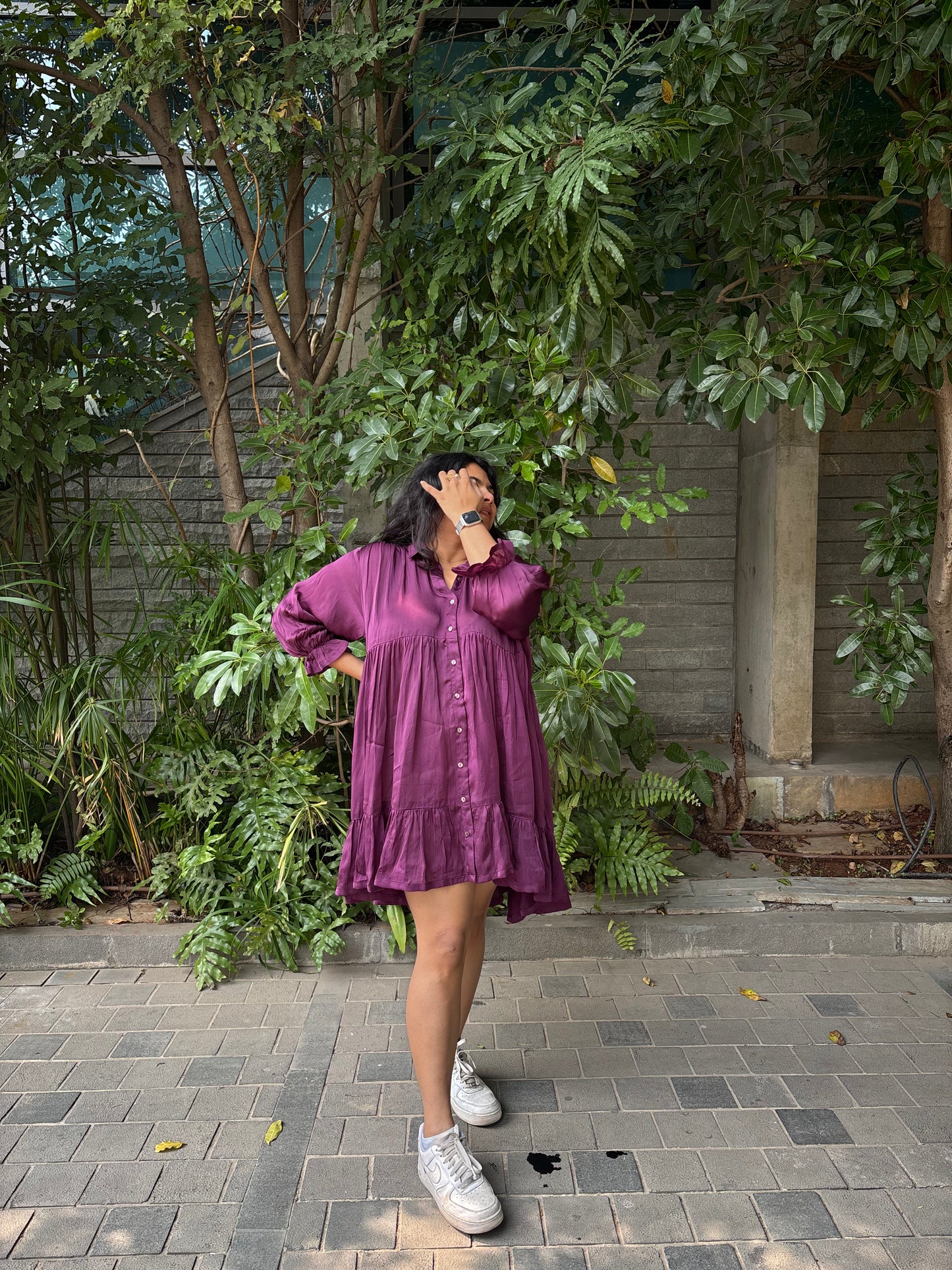 giselle gathered dressed up - glam purple
