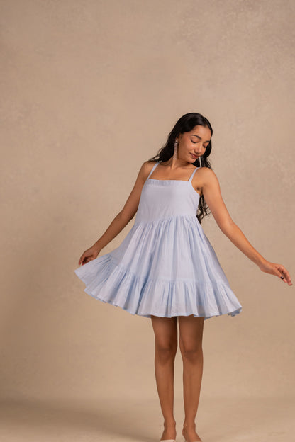 debby tiered dress - hot pink