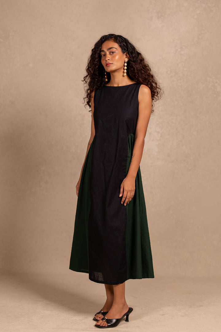 adele dress - black + deep green