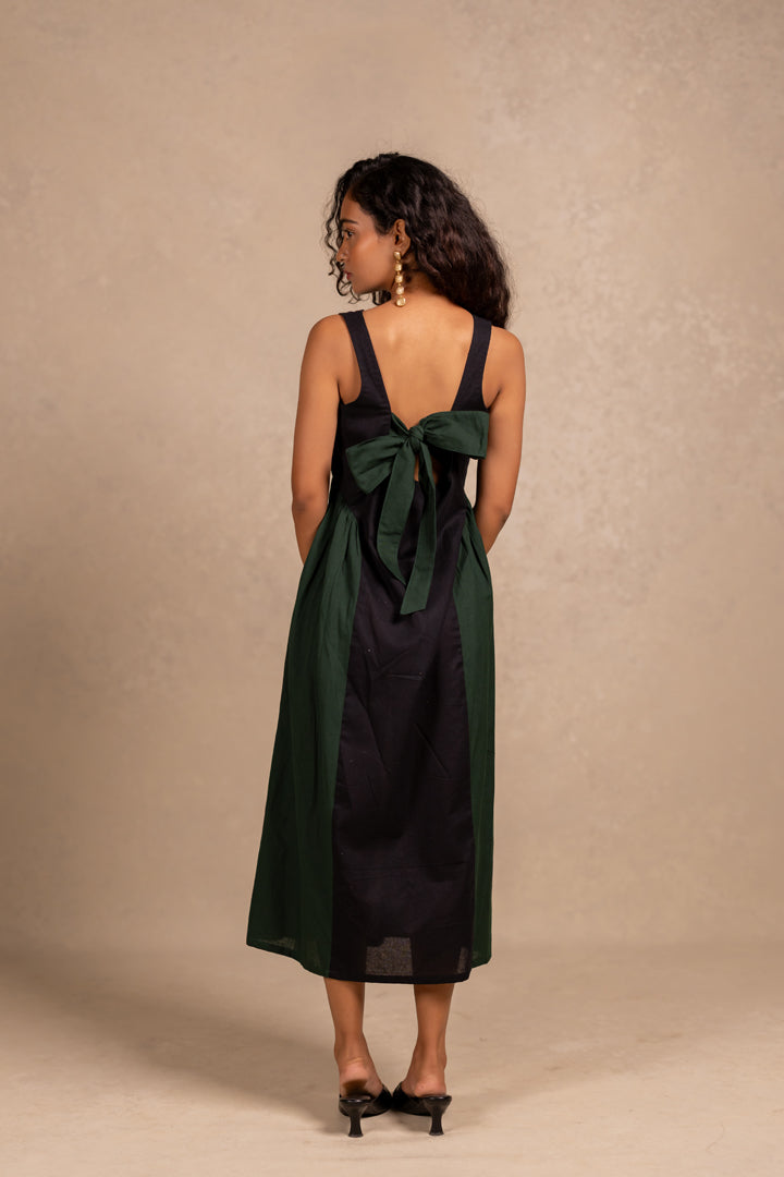 adele dress - black + deep green