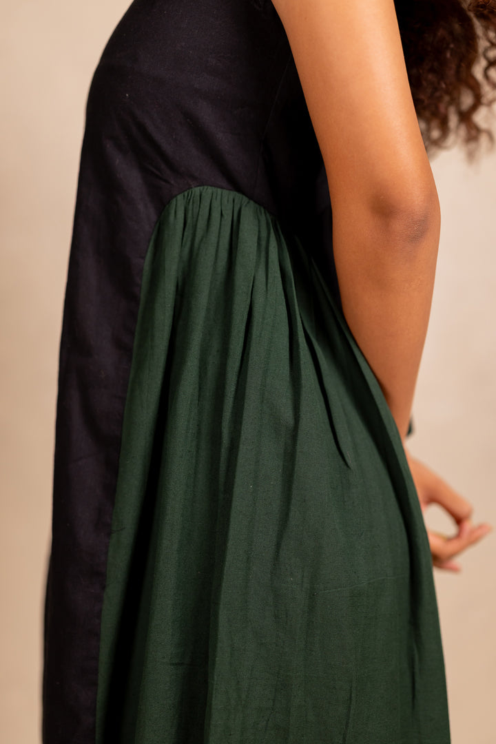 adele dress - black + deep green