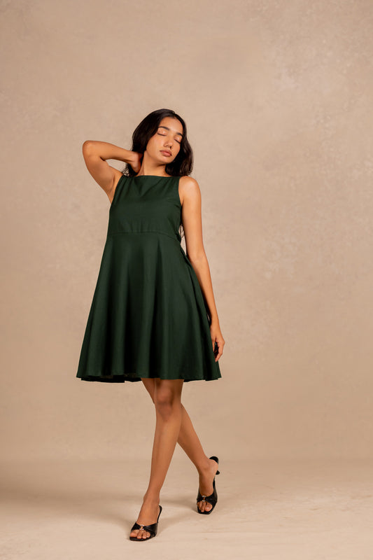 hailey dress - deep green