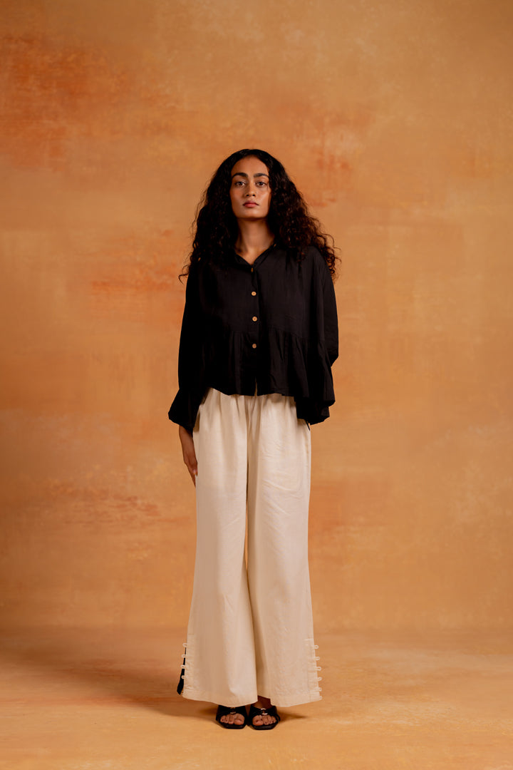 senza gathered top