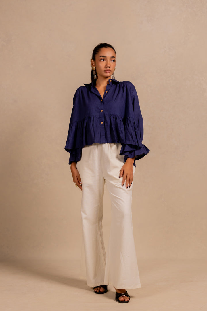 senza gathered top