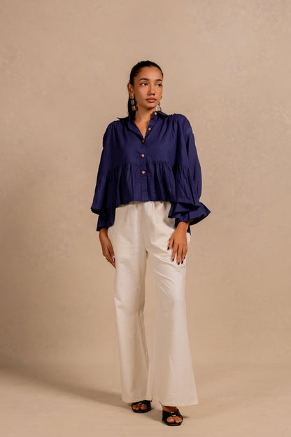 senza gathered top