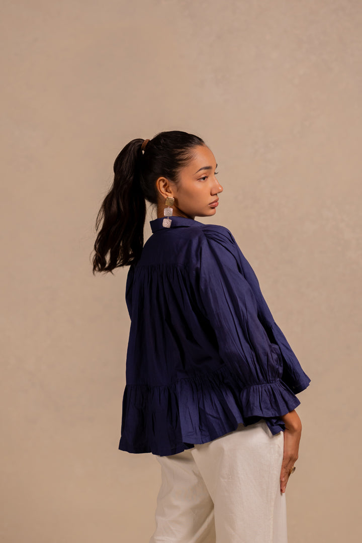 senza gathered top