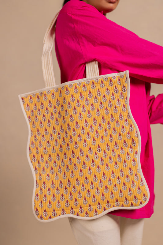 the tote bag - yellow blooms