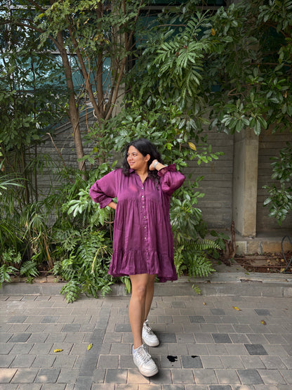 giselle gathered dressed up - glam purple