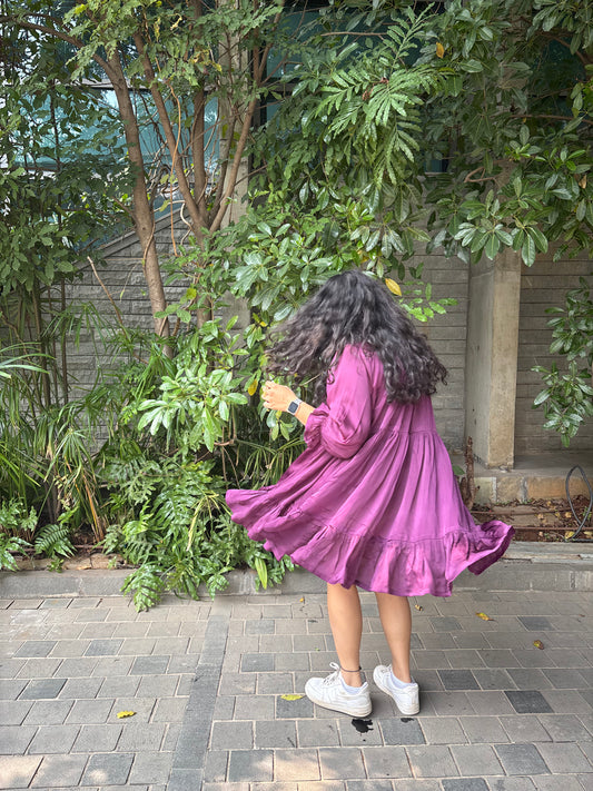 giselle gathered dressed up - glam purple