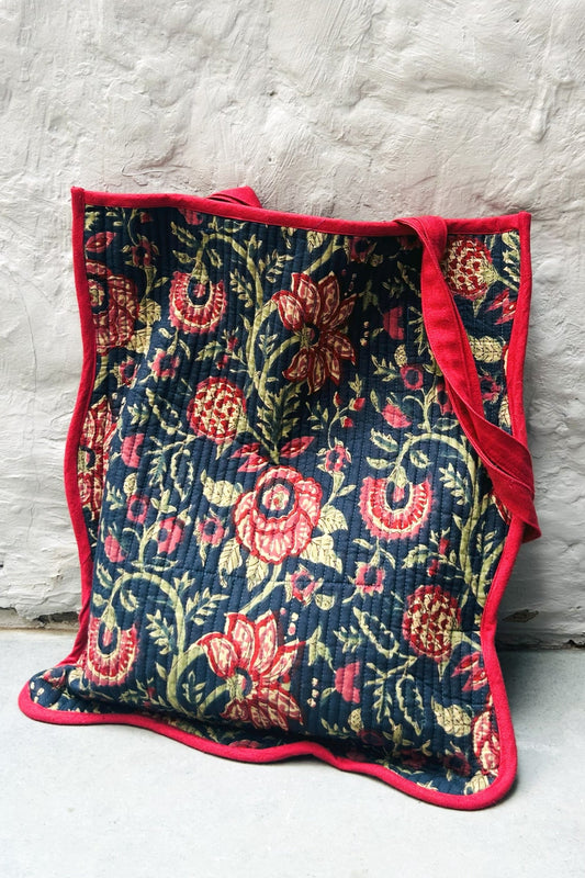 the tote bag- navy blue
