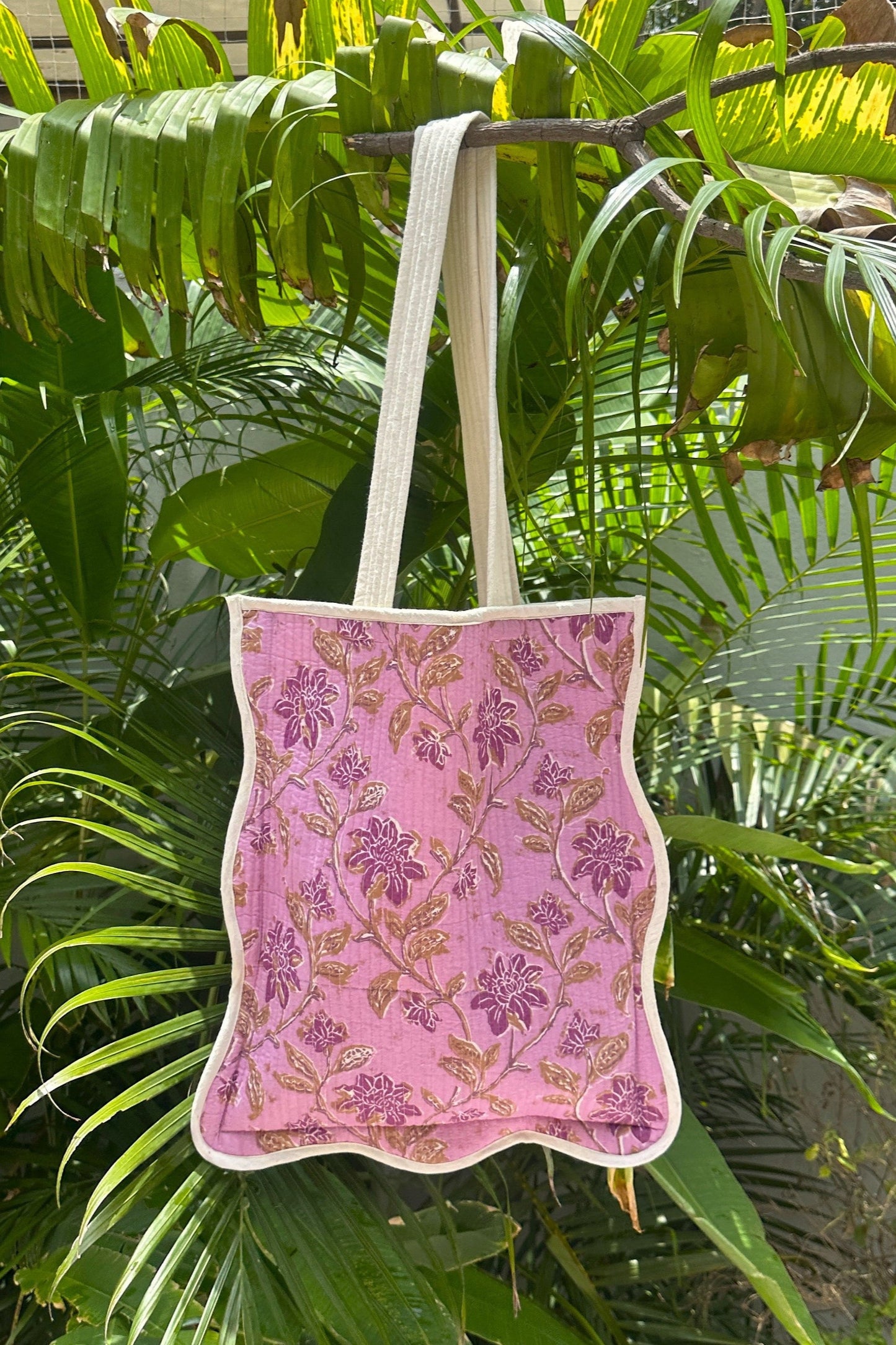 the tote bag- pink gardenia