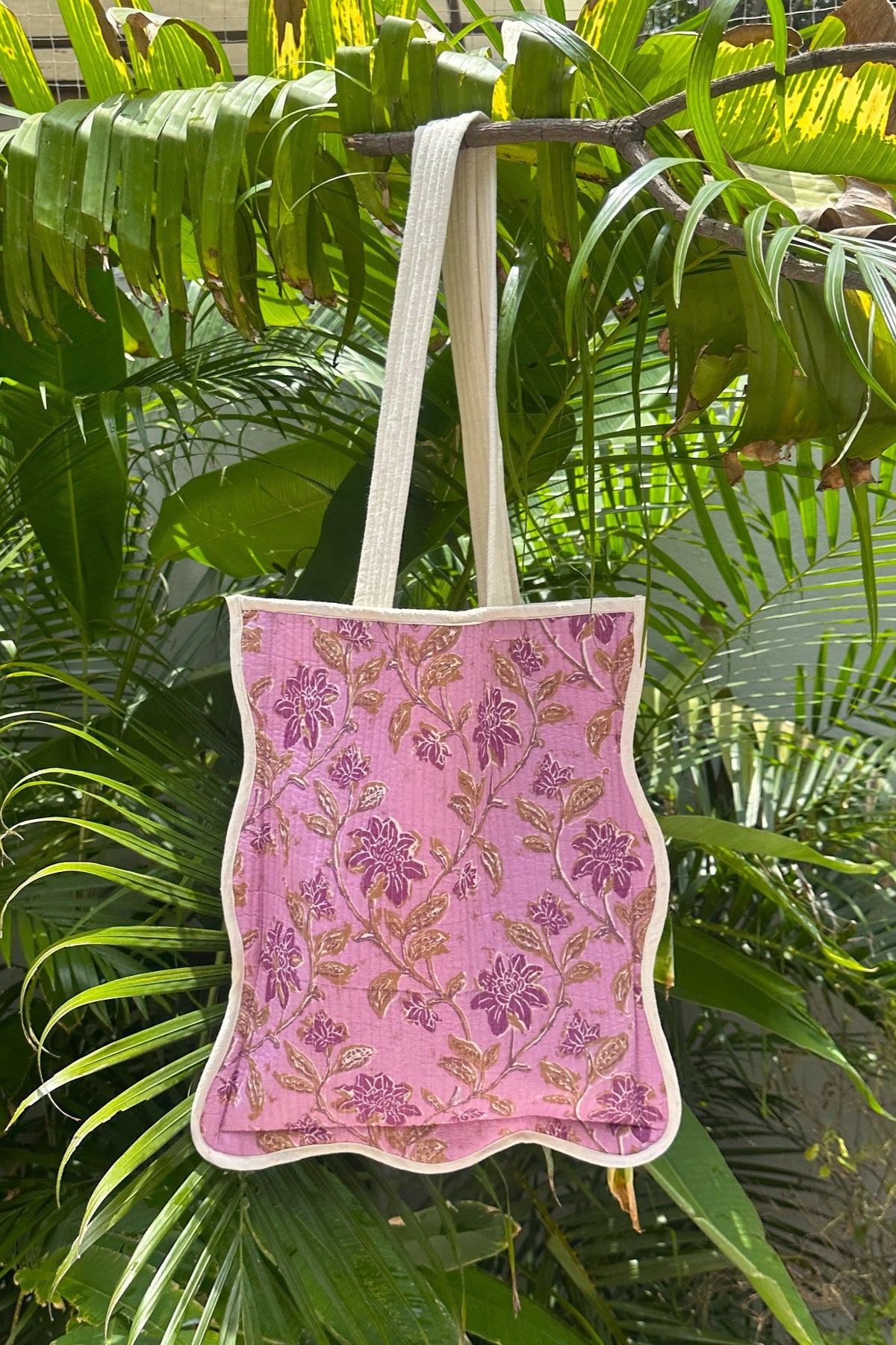 the tote bag- pink gardenia